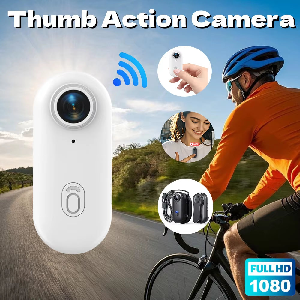 VantCam 4K Thumb Sports Camera  — Complete Kit (9 Accessories Included)